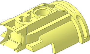~Technic Pneumatic Cylinder Bracket - Half