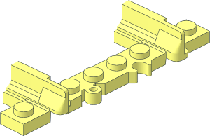 ~Train Track 6 Studs Wide Curved - Clockwise End Sleeper
