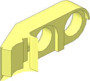 ~Technic Cross Block 2 x 3 Split (Pin/Pin/Pin) with Pin Arm