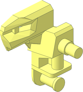 ~Minifig Mechanical Head and Torso Half