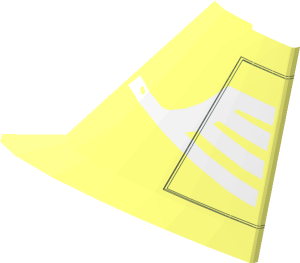 ~Tail Plane  2 x 14 x  8 Half with White Airline Bird Logo