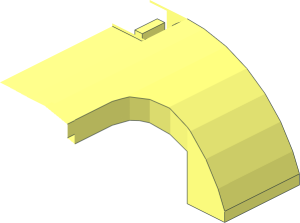 ~Slope Brick Curved  8 x  8 x  2 Double with Cutout - Quarter