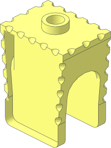 ~Minifig Head SpongeBob without Front and Rear Faces