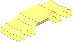 ~Wheel Rim 20 x 30 with 6 Spokes Ext. Ribs - 1/12 Rim Notch/Rib