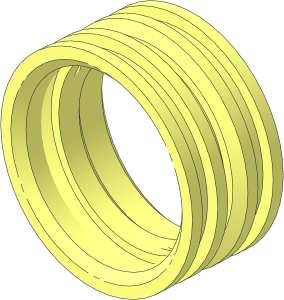 ~Wheel Rim 14 x 30 with 6 Spokes and No Pegholes - Outer Surface