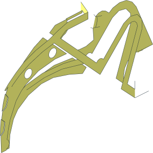 ~Technic Bionicle Weapon Pincer 6L Face Plane