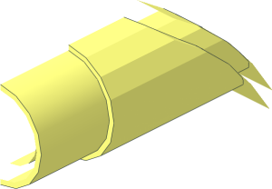 ~Cylinder  6 x  3 x 10 Half with Taper Half Connect