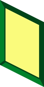 ~Panel  1 x  6 x  5 with Green and Dark Green Window Pane Pattern - 1/30