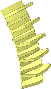 ~Wheel 28 x 158 with 3 Spokes - 1/8 Outer Rim