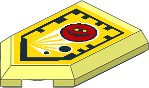 Tile  3 x  2 with Angled End with Nexo Power Shield Pattern - Globlin Attack