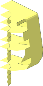 ~Minifig Skeleton Torso - Ribs and Spine - Quarter