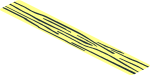 ~Sticker  0.9 x  5.9 Frontface with Black Wood Grain Pattern