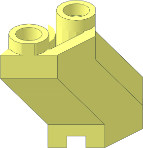 ~Brick  2 x  3 x  1.667 Octagonal Offset Half