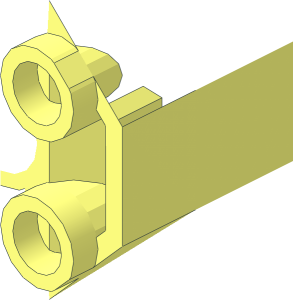 ~Brick  2 x  2 x  3.333 Octagonal With Side Studs - Front