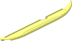 ~Minifig Surf Board  2 x 10 - Half Bottom