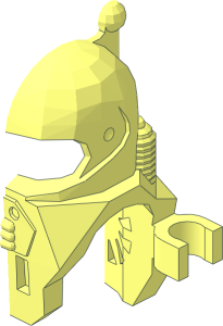 ~Minifig Helmet with Underwater Antenna and Clips - Half