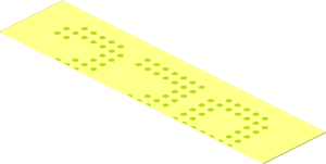 ~Sticker  1.8 x  3.8 with Lime Dot Matrix Display "279" - Section 1