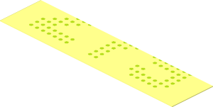 ~Sticker  1.8 x  3.8 with Lime Dot Matrix Display "279" - Section 2