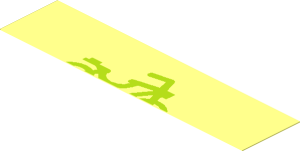 ~Sticker  1.8 x  3.8 with Lime Bicycle Icon - Section 1