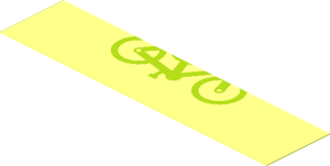 ~Sticker  1.8 x  3.8 with Lime Bicycle Icon - Section 2