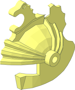 ~Minifig Helmet Castle with Dragon Crown Top Half