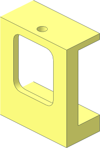 ~Window  1 x  4 x  2 Plane with Single Hole Top - Half