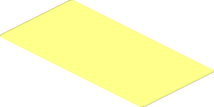 ~Sticker  1.9 x  3.8 with Black Stripe on White Background - Bottom Face