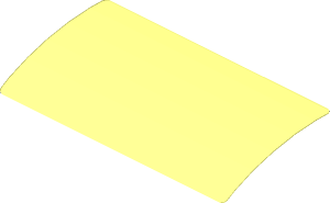 ~Sticker  1.9 x  3.8 with Black Stripe on White Background - Bottom Formed Face