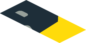 ~Sticker  1.9 x  0.8 with Black Headlamp on Yellow Face Right - Upper Section 4