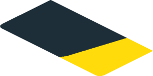 ~Sticker  4.0 x  1.8 with Black Arch on Yellow Background Right - Upper Section 4