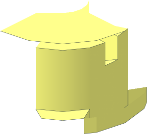 ~Brick  2 x  2 Round Reinforced without Outer Surface - 1/4