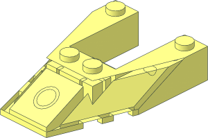 ~Wedge  6 x  4 with Stud Notches without Front Faces