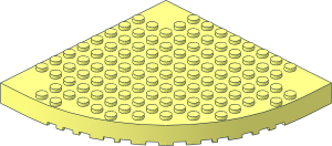 ~Brick 12 x 12 Corner Round without Corner Studs