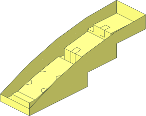 ~Slope Brick Curved  4 x  1 without Top Surface