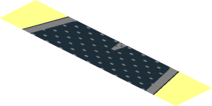 ~Sticker  1.8 x  1.9 with Black Radiator Grille and Bugatti Logo on Transparent Background - Second Face