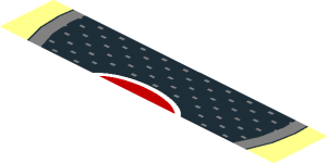 ~Sticker  1.8 x  1.9 with Black Radiator Grille and Bugatti Logo on Transparent Background - Fourth Face