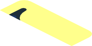 ~Sticker  0.8 x  1.9 with Black and Dark Blue Headlamp on Transparent Background Right - Upper Section 1