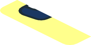 ~Sticker  0.8 x  1.9 with Black and Dark Blue Headlamp on Transparent Background Right - Upper Section 6