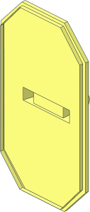 ~Minifig Shield Octagonal without Stud without Decorated Surface