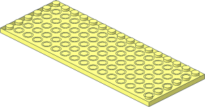 ~Tile  6 x 16 with Studs on  3 Edges without Top