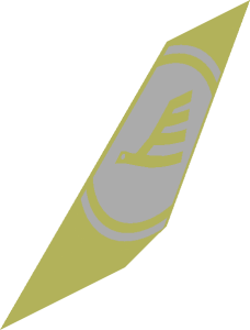 ~Airline Bird on White Circle Pattern