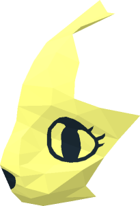 ~Animal Cat Crouching with Black Pupils, Eyelashes and Nose Pattern - Pattern Face