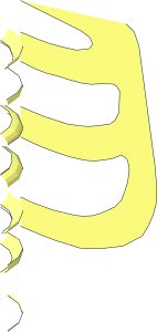 ~Minifig Torso Skeleton with Thin Shoulder Pins - 1/4 Ribs Vertical Face and Incomplete Torus for Spine