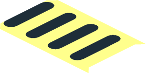 ~Sticker  0.8 x  7.8 with Air Inlet Gills - 4 Gills