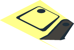 ~Tile  1 x  3 with Black and Metallic Dark Grey Truck Grille Frame Pattern - Half