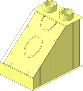 ~Duplo Slope  2 x  3 x  2 without Slope, Back and Side Faces