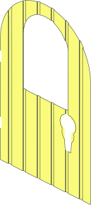 ~Door  1 x  4 x  6 with Window and Reinforced Edge - Surface