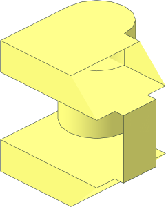 ~Door  1 x  4 x  6 with Window and Reinforced Edge - Hinge