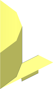 ~Technic Link  4 x  6 Bent 53.13 Peghole Negative Quarter