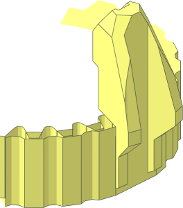 ~Cone  4 x  4 x  6 Jagged with Inner Gear 24 Teeth - 1/3 Rim